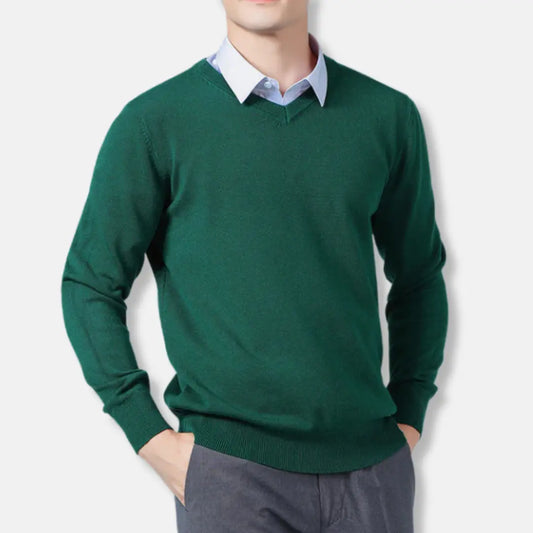Quinn | Men's sweater with a relaxed fit and ribbed structur SeekCTRL