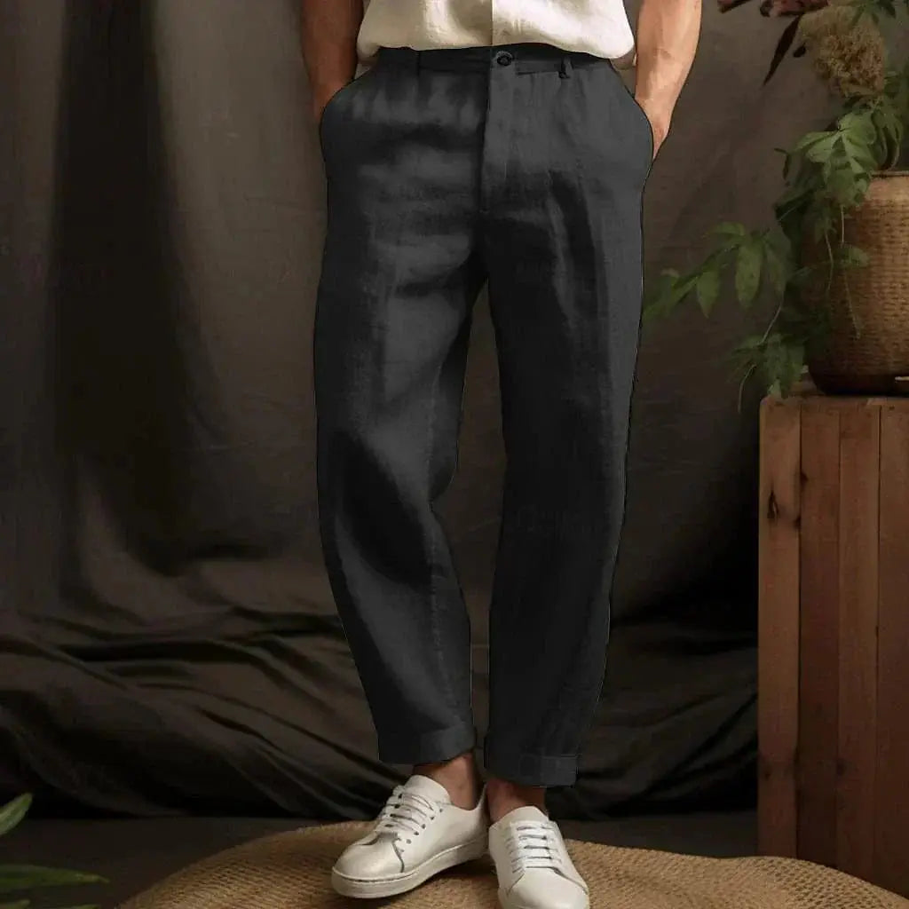 Ben | Casual tapered trousers – lightweight cropped pants SeekCTRL