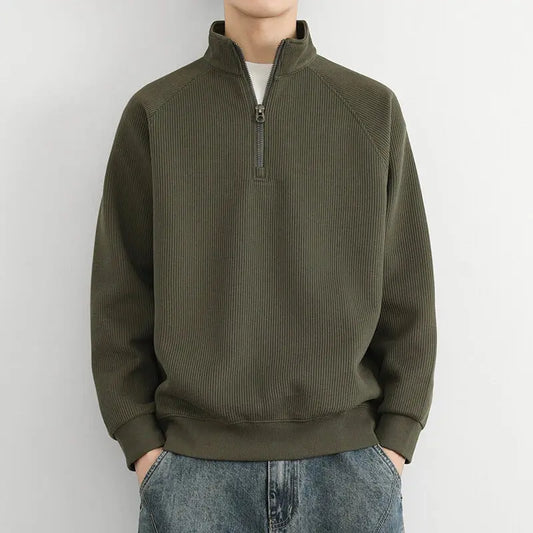 Ian | Men's sweater with half zip – relaxed fit SeekCTRL
