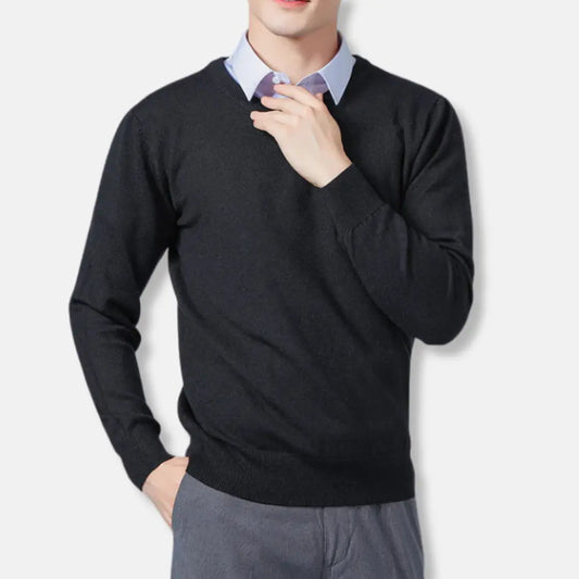 Quinn | Men's sweater with a relaxed fit and ribbed structur SeekCTRL