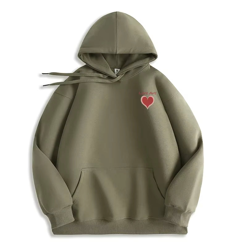 Stina | women's autumn hoodie with heart-shaped symbol SeekCTRL