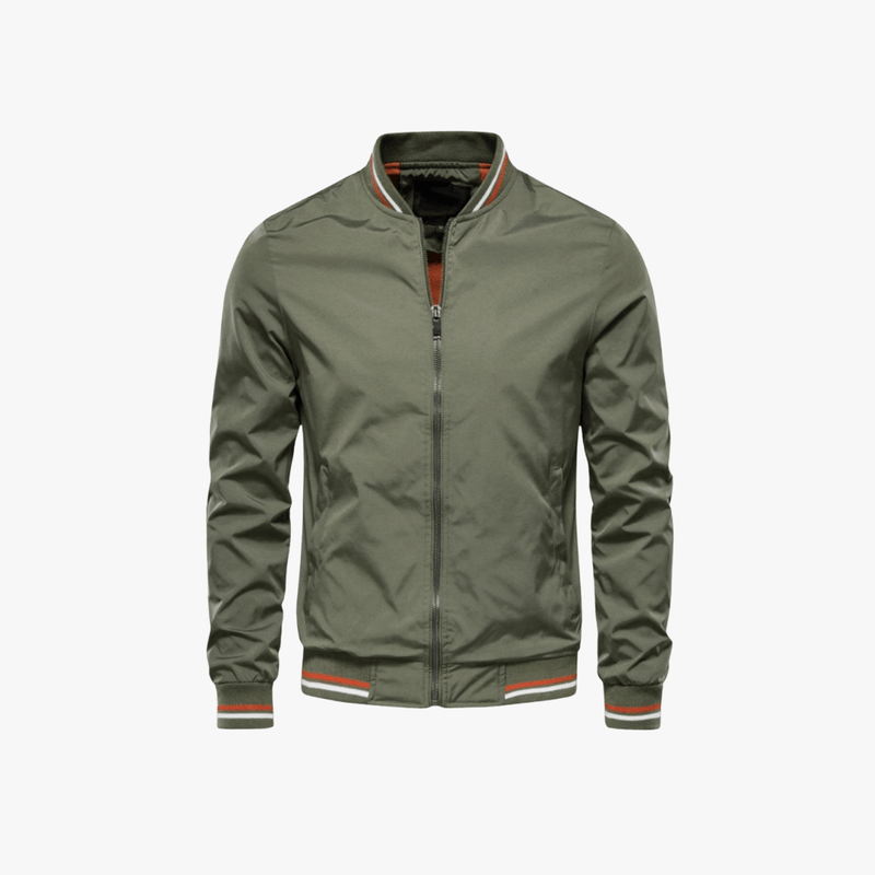 Classic Bomber Jacket – Lightweight Zip - Up Windbreaker 