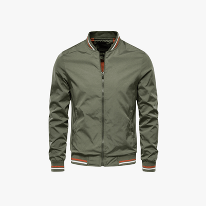 Classic Bomber Jacket – Lightweight Zip - Up Windbreaker 