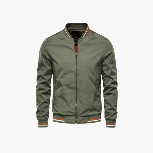 Classic Bomber Jacket – Lightweight Zip - Up Windbreaker 