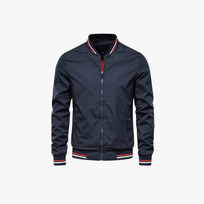 Classic Bomber Jacket – Lightweight Zip - Up Windbreaker 