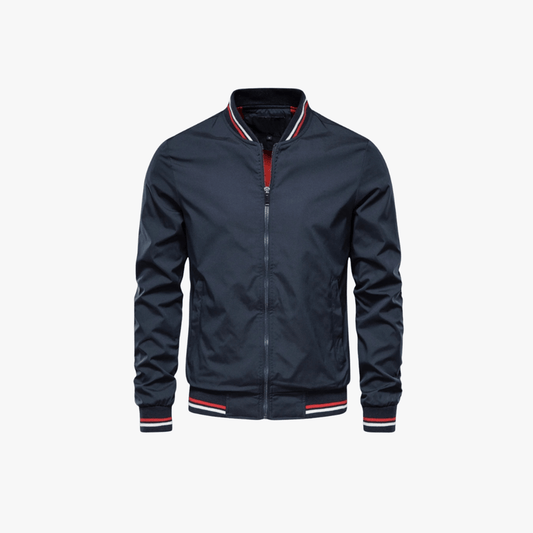 Classic Bomber Jacket – Lightweight Zip - Up Windbreaker 