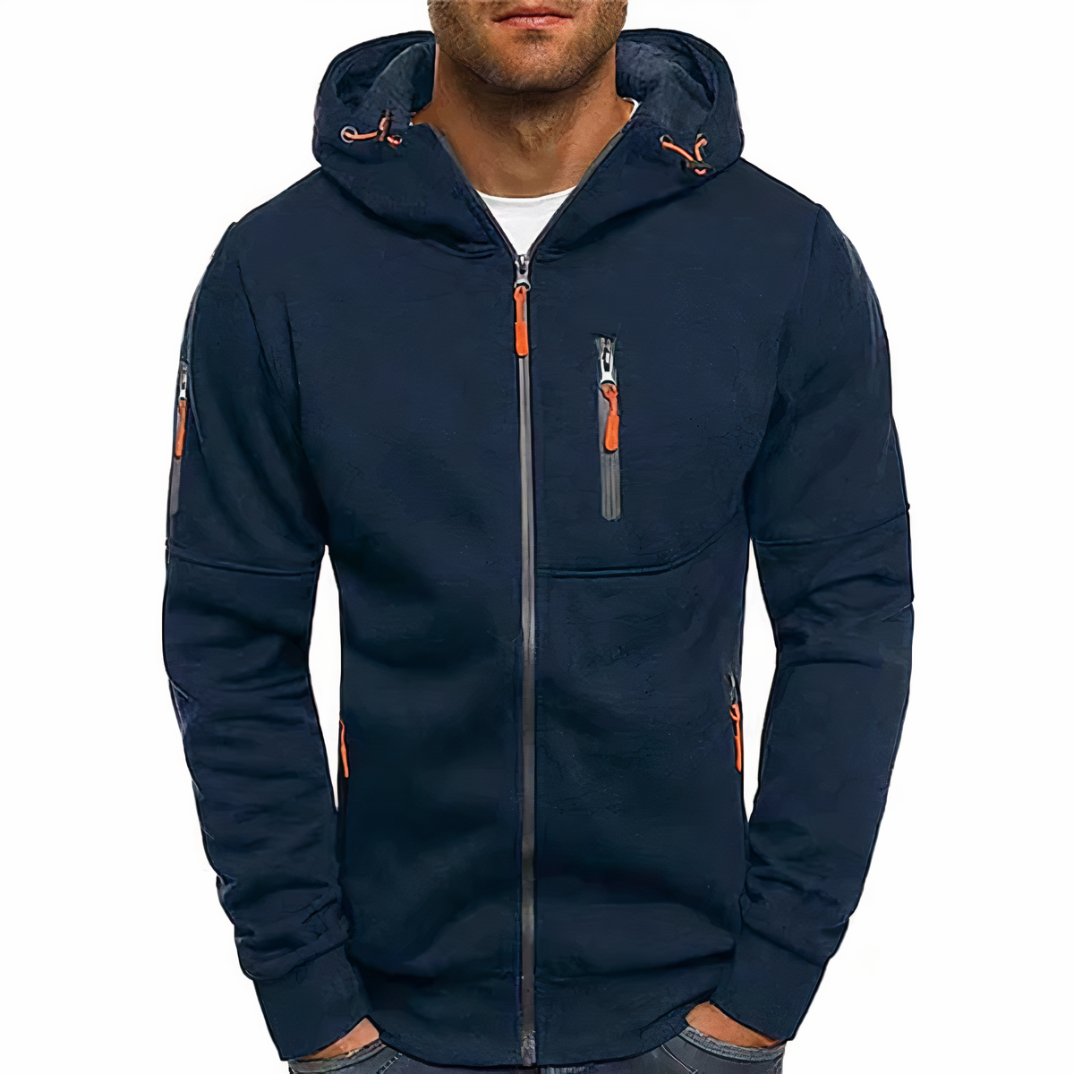 Eddy | Men’s zip-up hoodie, premium and elegance SeekCTRL