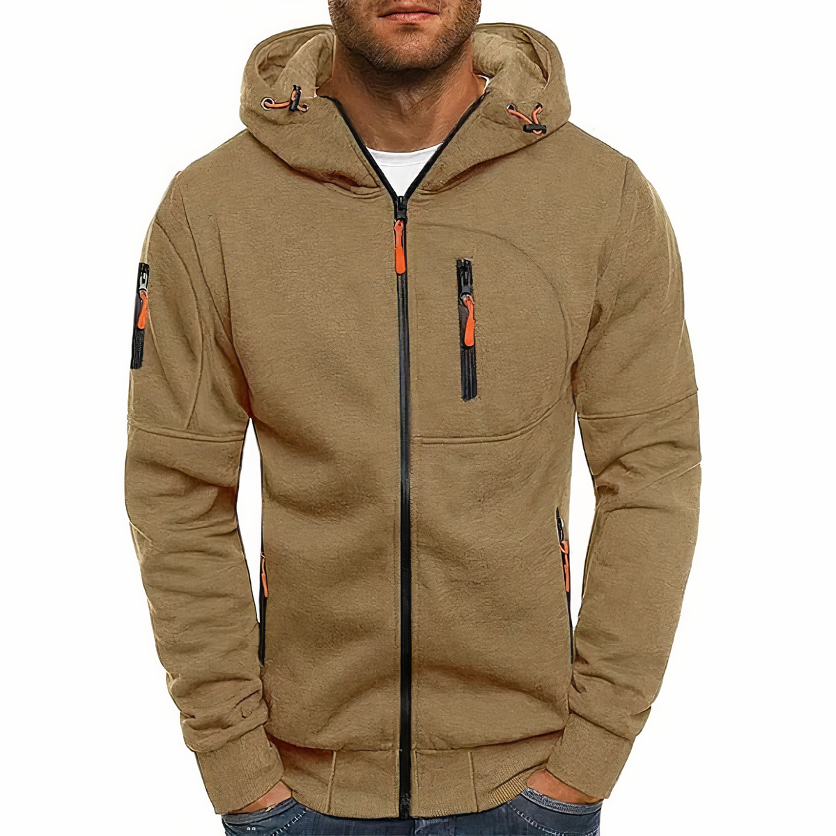 Eddy | Men’s zip-up hoodie, premium and elegance SeekCTRL
