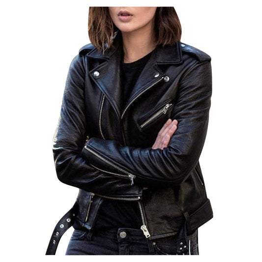 Victoria | Women’s leather biker jacket, stylish and tailored SeekCTRL